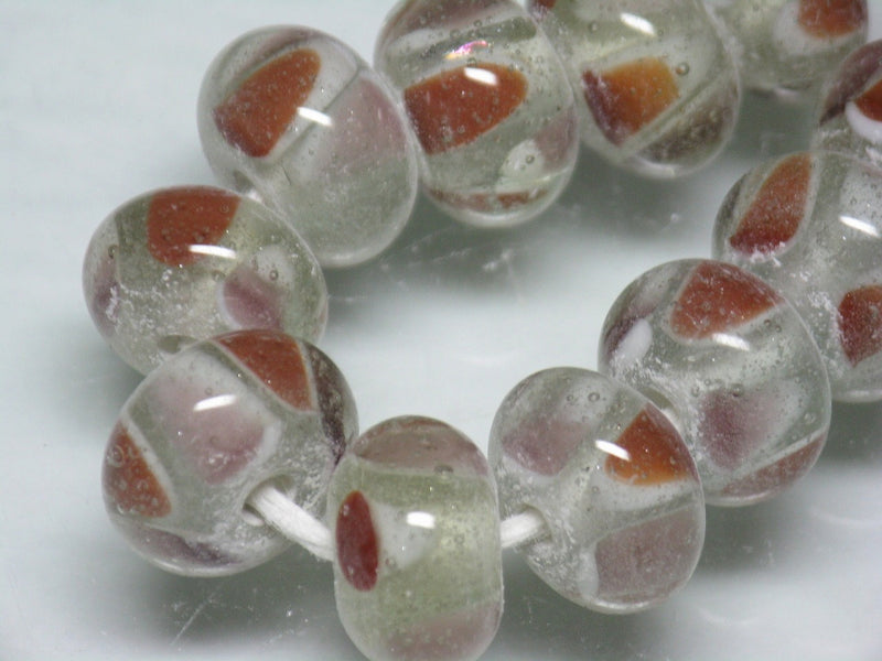 TOKO-BEADS AG957-20N Glass bead (strand) 11~12mm AG957-20N モザイクとんぼ玉（連） 11~12mm Asian bead & African bead  Handmade,Lampeork,bead,asia,india,ethnic,parts,accessory,beads とんぼ玉,ビーズ,トンボ玉,アジア,インド,エスニック,手作り,パーツ,アクセサリー