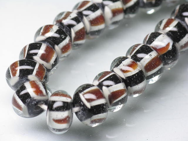 TOKO-BEADS AG957N-36 Glass bead (strand) 11mm AG957N-36 モザイクとんぼ玉（連） 11mm Asian bead & African bead  Handmade,Lampeork,bead,asia,india,ethnic,parts,accessory,beads とんぼ玉,ビーズ,トンボ玉,アジア,インド,エスニック,手作り,パーツ,アクセサリー
