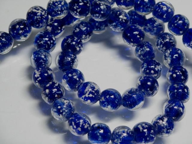 TOKO-BEADS AG958N-08 Luminous Glass bead (strand) 10mm AG958N-08 蓄光ガラスビーズ（連） 10mm Asian bead & African bead  Handmade,Lampeork,bead,asia,india,ethnic,parts,accessory,beads とんぼ玉,ビーズ,トンボ玉,アジア,インド,エスニック,手作り,パーツ,アクセサリー