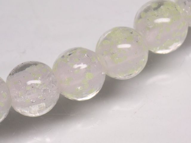 TOKO-BEADS AG958N-24 Luminous Glass bead (strand) 8mm AG958N-24 蓄光ガラスビーズ（連） 8mm Asian bead & African bead  Handmade,Lampeork,bead,asia,india,ethnic,parts,accessory,beads とんぼ玉,ビーズ,トンボ玉,アジア,インド,エスニック,手作り,パーツ,アクセサリー