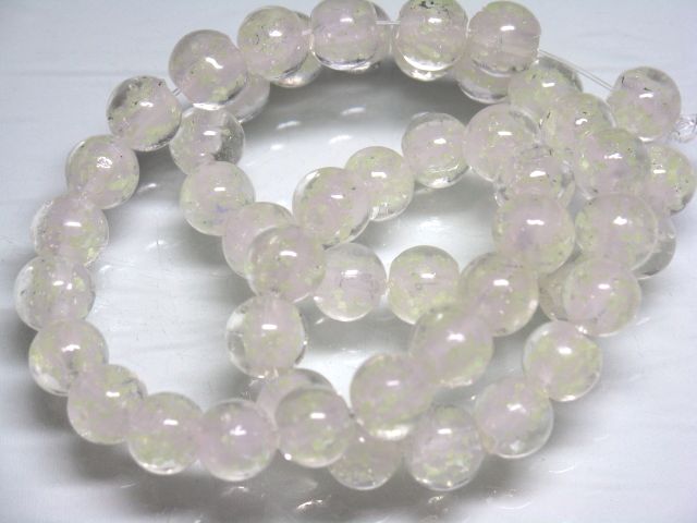 | TOKO-BEADS |AG958N-24 蓄光ガラスビーズ（連） 8mmとんぼ玉,ビーズ,トンボ玉,アジア,インド,エスニック,手作り,パーツ,アクセサリー