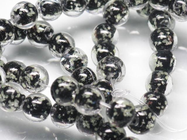 | TOKO-BEADS |AG958N-26 蓄光ガラスビーズ（連） 8mmとんぼ玉,ビーズ,トンボ玉,アジア,インド,エスニック,手作り,パーツ,アクセサリー