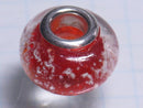 TOKO-BEADS AG958S-53 Luminous Pandora bead 14mm AG958S-53 蓄光ガラスビーズ（メタル付） 14mm Asian bead & African bead  Handmade,Lampeork,bead,asia,india,ethnic,parts,accessory,beads とんぼ玉,ビーズ,トンボ玉,アジア,インド,エスニック,手作り,パーツ,アクセサリー