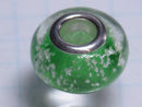 TOKO-BEADS AG958S-55 Luminous Pandora bead 14mm AG958S-55 蓄光ガラスビーズ（メタル付） 14mm Asian bead & African bead  Handmade,Lampeork,bead,asia,india,ethnic,parts,accessory,beads とんぼ玉,ビーズ,トンボ玉,アジア,インド,エスニック,手作り,パーツ,アクセサリー