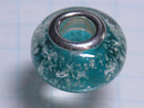 TOKO-BEADS AG958S-56 Luminous Pandora bead 14mm AG958S-56 蓄光ガラスビーズ（メタル付） 14mm Asian bead & African bead  Handmade,Lampeork,bead,asia,india,ethnic,parts,accessory,beads とんぼ玉,ビーズ,トンボ玉,アジア,インド,エスニック,手作り,パーツ,アクセサリー