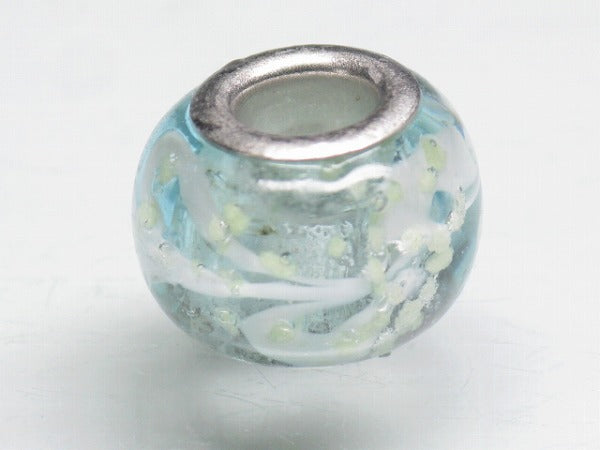 TOKO-BEADS AG958-59S Luminous Pandora bead 14mm AG958-59S 蓄光ガラスビーズ（メタル付） 14mm Asian bead & African bead  Handmade,Lampeork,bead,asia,india,ethnic,parts,accessory,beads とんぼ玉,ビーズ,トンボ玉,アジア,インド,エスニック,手作り,パーツ,アクセサリー