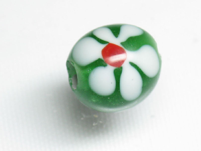 TOKO-BEADS AG959S-03 Glass bead 11~12mm AG959S-03 フラワービーズ 11~12mm Asian bead & African bead  Handmade,Lampeork,bead,asia,india,ethnic,parts,accessory,beads とんぼ玉,ビーズ,トンボ玉,アジア,インド,エスニック,手作り,パーツ,アクセサリー