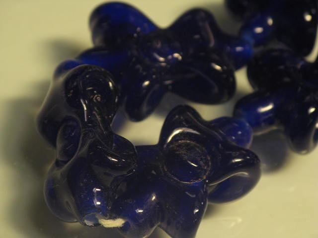 TOKO-BEADS AG963N-05 Glass bead (strand) 16mm AG963N-05 リボン型とんぼ玉（連） 16mm Asian bead & African bead  Handmade,Lampeork,bead,asia,india,ethnic,parts,accessory,beads とんぼ玉,ビーズ,トンボ玉,アジア,インド,エスニック,手作り,パーツ,アクセサリー