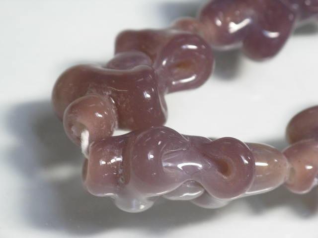 TOKO-BEADS AG963N-10 Glass bead (strand) 16mm AG963N-10 リボン型とんぼ玉（連） 16mm Asian bead & African bead  Handmade,Lampeork,bead,asia,india,ethnic,parts,accessory,beads とんぼ玉,ビーズ,トンボ玉,アジア,インド,エスニック,手作り,パーツ,アクセサリー
