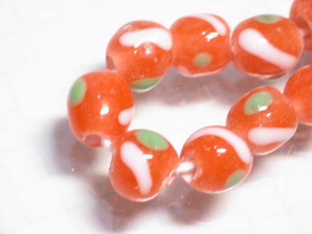 TOKO-BEADS AG967N-02 Glass bead (strand) 8~8.5mm AG967N-02 とんぼ玉（連） 8~8.5mm Asian bead & African bead  Handmade,Lampeork,bead,asia,india,ethnic,parts,accessory,beads とんぼ玉,ビーズ,トンボ玉,アジア,インド,エスニック,手作り,パーツ,アクセサリー