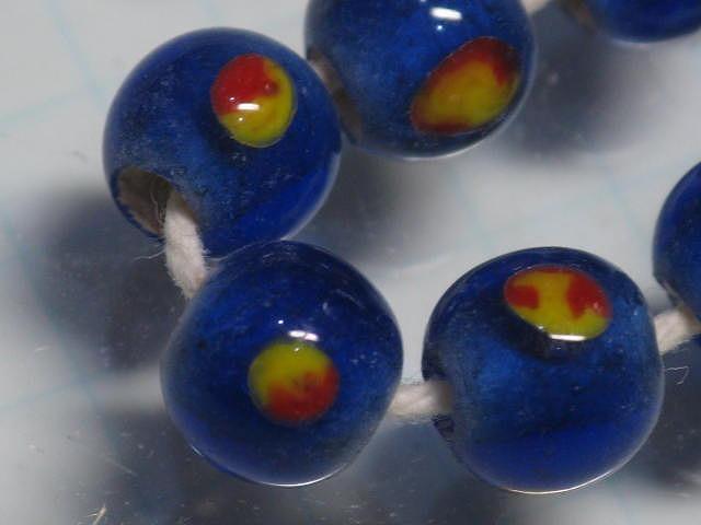 TOKO-BEADS AG967N-17 Glass bead (strand) 8~8.5mm AG967N-17 とんぼ玉（連） 8~8.5mm Asian bead & African bead  Handmade,Lampeork,bead,asia,india,ethnic,parts,accessory,beads とんぼ玉,ビーズ,トンボ玉,アジア,インド,エスニック,手作り,パーツ,アクセサリー