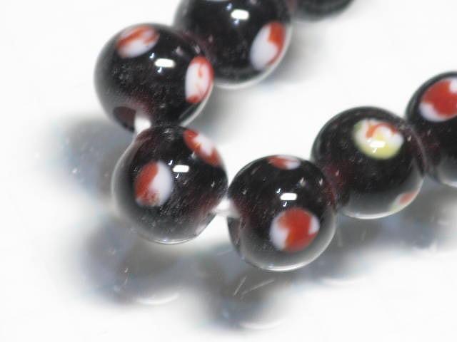 TOKO-BEADS AG967N-19 Glass bead (strand) 8~8.5mm AG967N-19 とんぼ玉（連） 8~8.5mm Asian bead & African bead  Handmade,Lampeork,bead,asia,india,ethnic,parts,accessory,beads とんぼ玉,ビーズ,トンボ玉,アジア,インド,エスニック,手作り,パーツ,アクセサリー