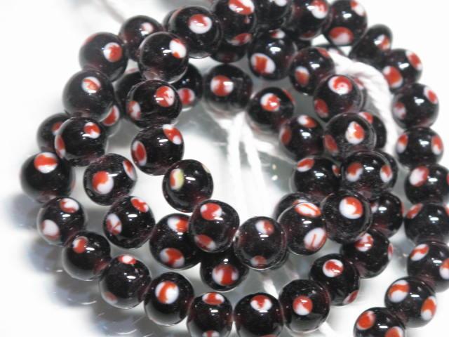 | TOKO-BEADS |AG967N-19 とんぼ玉（連） 8~8.5mmとんぼ玉,ビーズ,トンボ玉,アジア,インド,エスニック,手作り,パーツ,アクセサリー