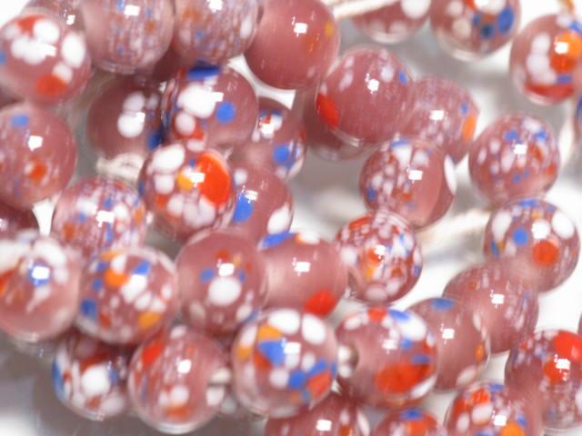 TOKO-BEADS AG967N-24 Glass bead (strand) 8~8.5mm AG967N-24 とんぼ玉（連） 8~8.5mm Asian bead & African bead  Handmade,Lampeork,bead,asia,india,ethnic,parts,accessory,beads とんぼ玉,ビーズ,トンボ玉,アジア,インド,エスニック,手作り,パーツ,アクセサリー