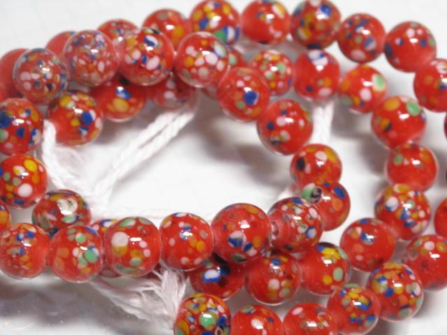 TOKO-BEADS AG967N-26 Glass bead (strand) 8~8.5mm AG967N-26 とんぼ玉（連） 8~8.5mm Asian bead & African bead  Handmade,Lampeork,bead,asia,india,ethnic,parts,accessory,beads とんぼ玉,ビーズ,トンボ玉,アジア,インド,エスニック,手作り,パーツ,アクセサリー