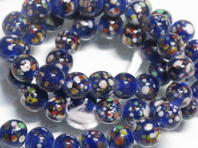TOKO-BEADS AG967N-30 Glass bead (strand) 8~8.5mm AG967N-30 とんぼ玉（連） 8~8.5mm Asian bead & African bead  Handmade,Lampeork,bead,asia,india,ethnic,parts,accessory,beads とんぼ玉,ビーズ,トンボ玉,アジア,インド,エスニック,手作り,パーツ,アクセサリー