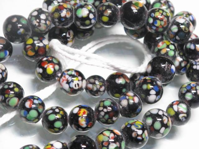 | TOKO-BEADS |AG967N-31 とんぼ玉（連） 8~8.5mmとんぼ玉,ビーズ,トンボ玉,アジア,インド,エスニック,手作り,パーツ,アクセサリー