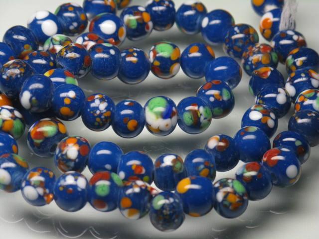 | TOKO-BEADS |AG967N-34 とんぼ玉（連） 8~9mmとんぼ玉,ビーズ,トンボ玉,アジア,インド,エスニック,手作り,パーツ,アクセサリー