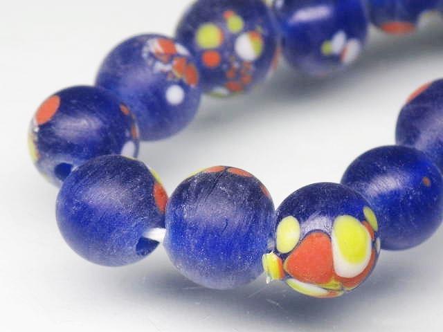 TOKO-BEADS AG967N-37 Glass bead (strand) 7~8mm AG967N-37 とんぼ玉（連） 7~8mm Asian bead & African bead  Handmade,Lampeork,bead,asia,india,ethnic,parts,accessory,beads とんぼ玉,ビーズ,トンボ玉,アジア,インド,エスニック,手作り,パーツ,アクセサリー