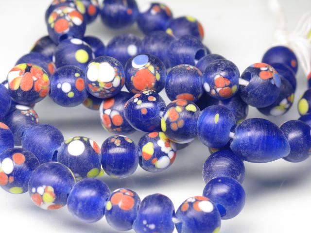 TOKO-BEADS AG967N-37 Glass bead (strand) 7~8mm AG967N-37 とんぼ玉（連） 7~8mm Asian bead & African bead  Handmade,Lampeork,bead,asia,india,ethnic,parts,accessory,beads とんぼ玉,ビーズ,トンボ玉,アジア,インド,エスニック,手作り,パーツ,アクセサリー