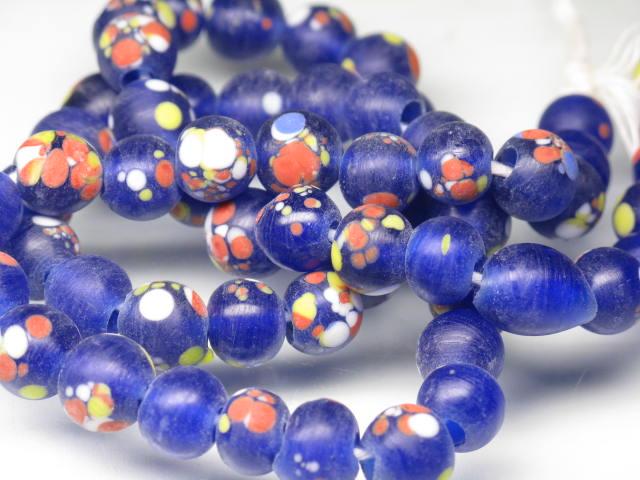 | TOKO-BEADS |AG967N-37 とんぼ玉（連） 7~8mmとんぼ玉,ビーズ,トンボ玉,アジア,インド,エスニック,手作り,パーツ,アクセサリー