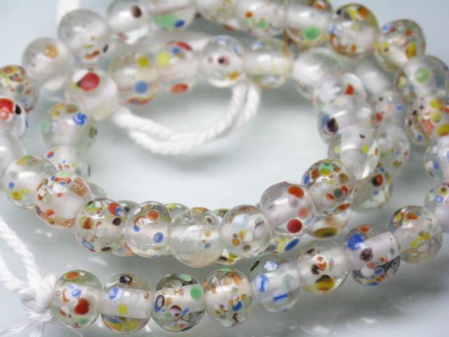 | TOKO-BEADS |AG967N-43 とんぼ玉（連） 8~9.5mmとんぼ玉,ビーズ,トンボ玉,アジア,インド,エスニック,手作り,パーツ,アクセサリー