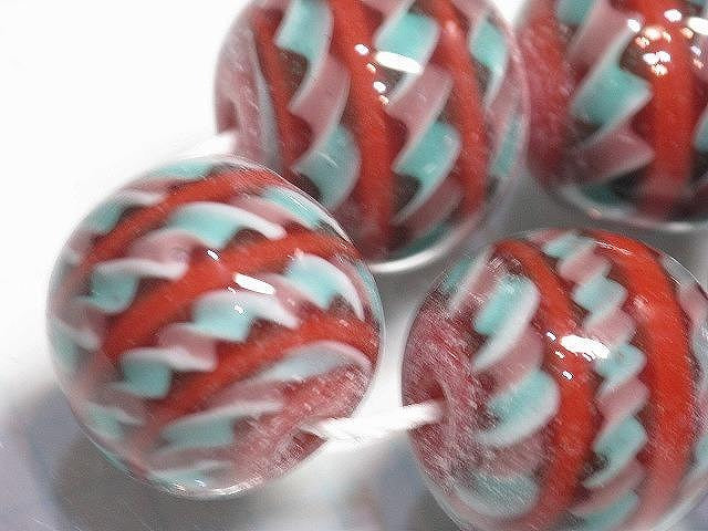 TOKO-BEADS AG969N-09 Glass bead (strand) 18mm AG969N-09 大粒モザイクとんぼ玉（連） 18mm Asian bead & African bead  Handmade,Lampeork,bead,asia,india,ethnic,parts,accessory,beads とんぼ玉,ビーズ,トンボ玉,アジア,インド,エスニック,手作り,パーツ,アクセサリー