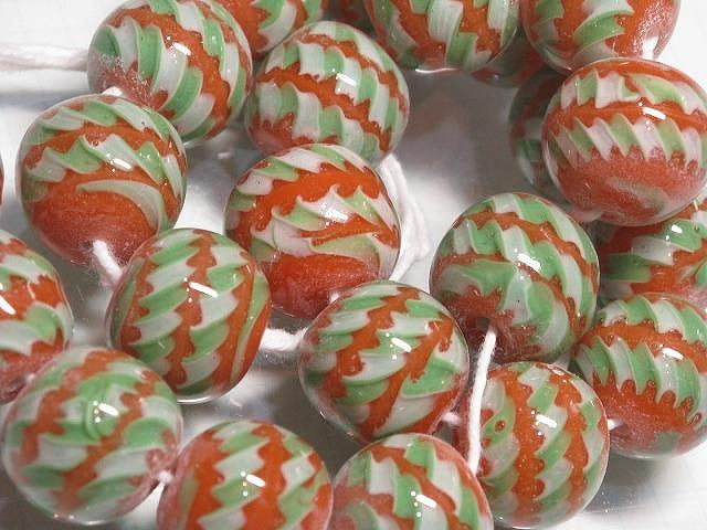 TOKO-BEADS AG969N-10 Glass bead (strand) 18mm AG969N-10 大粒モザイクとんぼ玉（連） 18mm Asian bead & African bead  Handmade,Lampeork,bead,asia,india,ethnic,parts,accessory,beads とんぼ玉,ビーズ,トンボ玉,アジア,インド,エスニック,手作り,パーツ,アクセサリー