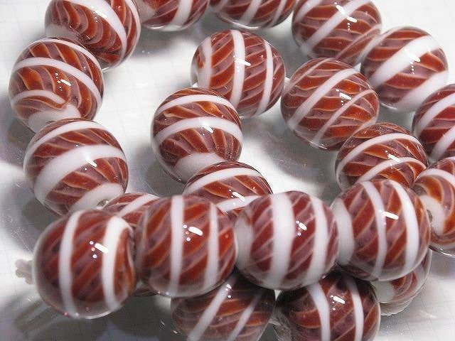TOKO-BEADS AG969N-13 Glass bead (strand) 18mm AG969N-13 大粒モザイクとんぼ玉（連） 18mm Asian bead & African bead  Handmade,Lampeork,bead,asia,india,ethnic,parts,accessory,beads とんぼ玉,ビーズ,トンボ玉,アジア,インド,エスニック,手作り,パーツ,アクセサリー
