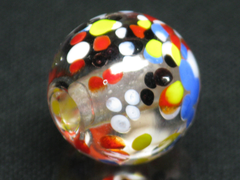 TOKO-BEADS AG993-08 Glass bead 20mm AG993-08 花柄とんぼ玉 20mm Asian bead & African bead  Handmade,Lampeork,bead,asia,india,ethnic,parts,accessory,beads とんぼ玉,ビーズ,トンボ玉,アジア,インド,エスニック,手作り,パーツ,アクセサリー