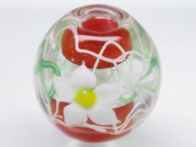 TOKO-BEADS AG994-12 Glass bead 19~20mm AG994-12 花柄とんぼ玉 19~20mm Asian bead & African bead  Handmade,Lampeork,bead,asia,india,ethnic,parts,accessory,beads とんぼ玉,ビーズ,トンボ玉,アジア,インド,エスニック,手作り,パーツ,アクセサリー