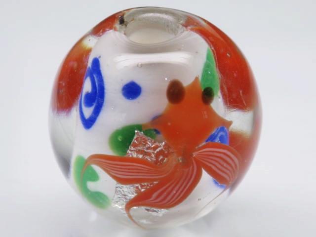 TOKO-BEADS AG994-14 Glass bead 19~20mm AG994-14 花柄とんぼ玉 19~20mm Asian bead & African bead  Handmade,Lampeork,bead,asia,india,ethnic,parts,accessory,beads とんぼ玉,ビーズ,トンボ玉,アジア,インド,エスニック,手作り,パーツ,アクセサリー