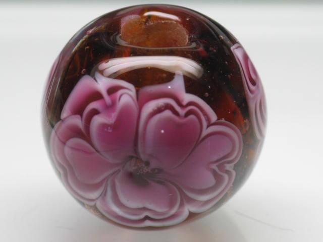 TOKO-BEADS AG994-23 Glass bead 19~20mm AG994-23 花柄とんぼ玉 19~20mm Asian bead & African bead  Handmade,Lampeork,bead,asia,india,ethnic,parts,accessory,beads とんぼ玉,ビーズ,トンボ玉,アジア,インド,エスニック,手作り,パーツ,アクセサリー