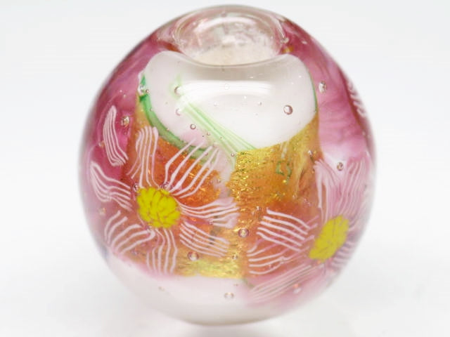 TOKO-BEADS AG994-30 Glass bead 19~20mm AG994-30 花柄とんぼ玉 19~20mm Asian bead & African bead  Handmade,Lampeork,bead,asia,india,ethnic,parts,accessory,beads とんぼ玉,ビーズ,トンボ玉,アジア,インド,エスニック,手作り,パーツ,アクセサリー