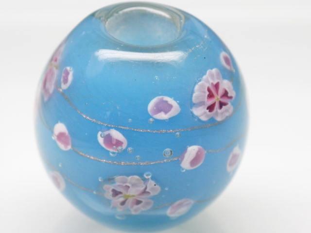 TOKO-BEADS AG995-04 Glass bead 19~20mm AG995-04 花柄とんぼ玉 19~20mm Asian bead & African bead  Handmade,Lampeork,bead,asia,india,ethnic,parts,accessory,beads とんぼ玉,ビーズ,トンボ玉,アジア,インド,エスニック,手作り,パーツ,アクセサリー