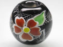 TOKO-BEADS AG995-08 Glass bead 19~20mm AG995-08 花柄とんぼ玉 19~20mm Asian bead & African bead  Handmade,Lampeork,bead,asia,india,ethnic,parts,accessory,beads とんぼ玉,ビーズ,トンボ玉,アジア,インド,エスニック,手作り,パーツ,アクセサリー