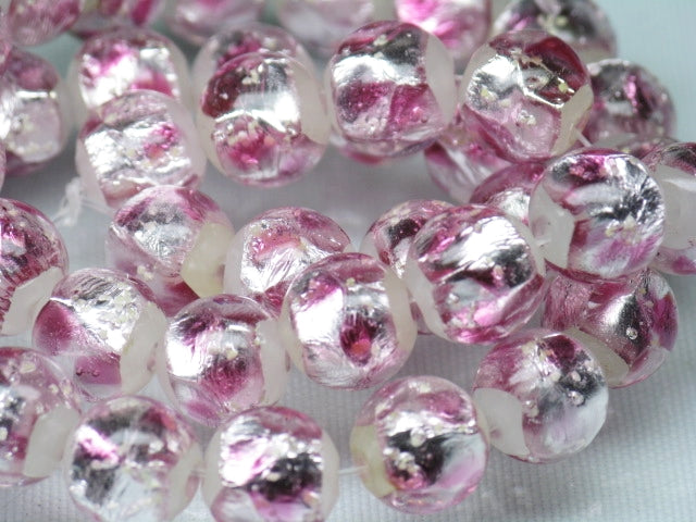 TOKO-BEADS AG996-64N Luminous Firefly bead (strand) 10mm AG996-64N 蓄光ホタルガラスビーズ（連） 10mm Asian bead & African bead  Handmade,Lampeork,bead,asia,india,ethnic,parts,accessory,beads とんぼ玉,ビーズ,トンボ玉,アジア,インド,エスニック,手作り,パーツ,アクセサリー