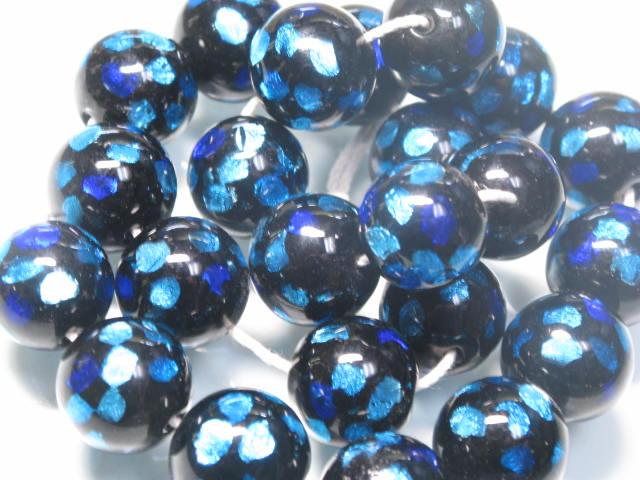 TOKO-BEADS AG997N-07 Firefly glass bead (strand) 18mm AG997N-07 ホタルガラスビーズ（連） 18mm Asian bead & African bead  Handmade,Lampeork,bead,asia,india,ethnic,parts,accessory,beads とんぼ玉,ビーズ,トンボ玉,アジア,インド,エスニック,手作り,パーツ,アクセサリー