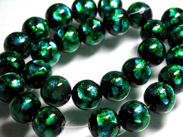 TOKO-BEADS AG997N-65 Firefly glass bead (strand) 14mm AG997N-65 ホタルガラスビーズ（連） 14mm Asian bead & African bead  Handmade,Lampeork,bead,asia,india,ethnic,parts,accessory,beads とんぼ玉,ビーズ,トンボ玉,アジア,インド,エスニック,手作り,パーツ,アクセサリー