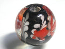 TOKO-BEADS AG998-01 Glass bead 20mm AG998-01 花柄とんぼ玉 20mm Asian bead & African bead  Handmade,Lampeork,bead,asia,india,ethnic,parts,accessory,beads とんぼ玉,ビーズ,トンボ玉,アジア,インド,エスニック,手作り,パーツ,アクセサリー