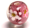 TOKO-BEADS AG998-29 Glass bead 20mm AG998-29 花柄とんぼ玉 20mm Asian bead & African bead  Handmade,Lampeork,bead,asia,india,ethnic,parts,accessory,beads とんぼ玉,ビーズ,トンボ玉,アジア,インド,エスニック,手作り,パーツ,アクセサリー