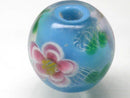 TOKO-BEADS AG998-87 Glass bead 20mm AG998-87 花柄とんぼ玉 20mm Asian bead & African bead  Handmade,Lampeork,bead,asia,india,ethnic,parts,accessory,beads とんぼ玉,ビーズ,トンボ玉,アジア,インド,エスニック,手作り,パーツ,アクセサリー