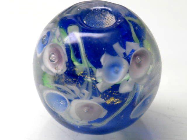 TOKO-BEADS AG998-88 Glass bead 20mm AG998-88 花柄とんぼ玉 20mm Asian bead & African bead  Handmade,Lampeork,bead,asia,india,ethnic,parts,accessory,beads とんぼ玉,ビーズ,トンボ玉,アジア,インド,エスニック,手作り,パーツ,アクセサリー