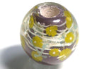 TOKO-BEADS AG999-01 Glass bead 20mm AG999-01 花柄とんぼ玉 20mm Asian bead & African bead  Handmade,Lampeork,bead,asia,india,ethnic,parts,accessory,beads とんぼ玉,ビーズ,トンボ玉,アジア,インド,エスニック,手作り,パーツ,アクセサリー