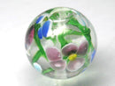 TOKO-BEADS AG999-23 Glass bead 18~20mm AG999-23 花柄とんぼ玉 18~20mm Asian bead & African bead  Handmade,Lampeork,bead,asia,india,ethnic,parts,accessory,beads とんぼ玉,ビーズ,トンボ玉,アジア,インド,エスニック,手作り,パーツ,アクセサリー