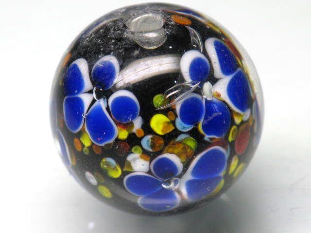 TOKO-BEADS AG999-26 Glass bead 18~20mm AG999-26 花柄とんぼ玉 18~20mm Asian bead & African bead  Handmade,Lampeork,bead,asia,india,ethnic,parts,accessory,beads とんぼ玉,ビーズ,トンボ玉,アジア,インド,エスニック,手作り,パーツ,アクセサリー