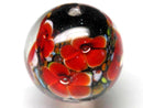 TOKO-BEADS AG999-32 Glass bead 18~20mm AG999-32 花柄とんぼ玉 18~20mm Asian bead & African bead  Handmade,Lampeork,bead,asia,india,ethnic,parts,accessory,beads とんぼ玉,ビーズ,トンボ玉,アジア,インド,エスニック,手作り,パーツ,アクセサリー