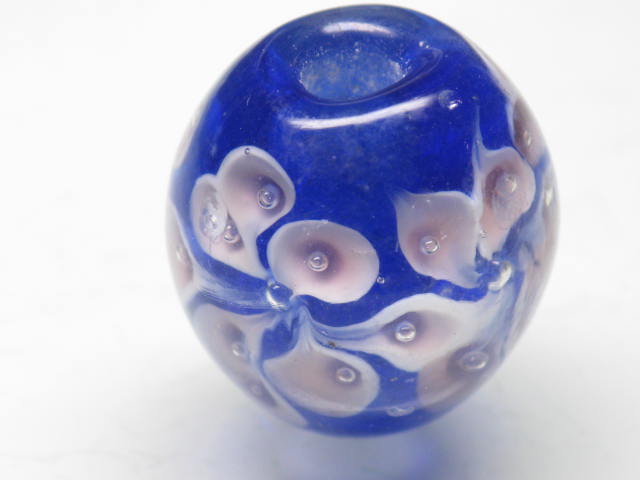 TOKO-BEADS AG999-36 Glass bead 18~20mm AG999-36 花柄とんぼ玉 18~20mm Asian bead & African bead  Handmade,Lampeork,bead,asia,india,ethnic,parts,accessory,beads とんぼ玉,ビーズ,トンボ玉,アジア,インド,エスニック,手作り,パーツ,アクセサリー