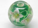 TOKO-BEADS AG999-46 Glass bead 18~20mm AG999-46 花柄とんぼ玉 18~20mm Asian bead & African bead  Handmade,Lampeork,bead,asia,india,ethnic,parts,accessory,beads とんぼ玉,ビーズ,トンボ玉,アジア,インド,エスニック,手作り,パーツ,アクセサリー