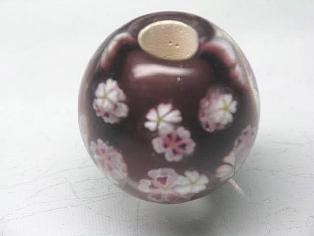 TOKO-BEADS AG999-48 Glass bead 18~20mm AG999-48 花柄とんぼ玉 18~20mm Asian bead & African bead  Handmade,Lampeork,bead,asia,india,ethnic,parts,accessory,beads とんぼ玉,ビーズ,トンボ玉,アジア,インド,エスニック,手作り,パーツ,アクセサリー